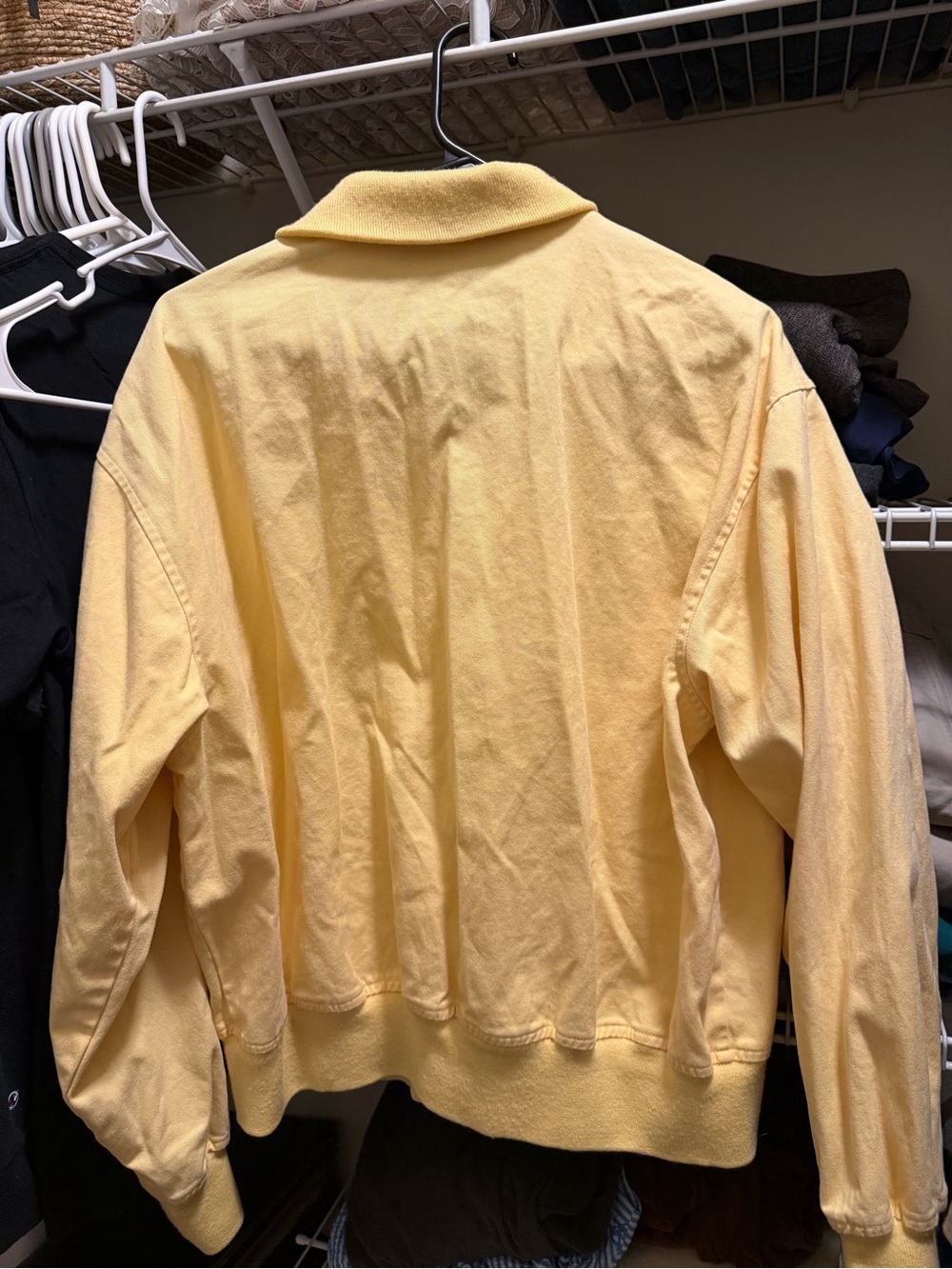 Ralph Lauren Pale Yellow Zip-Up Polo Jacket (Vintage!) - Picture 2 of 2
